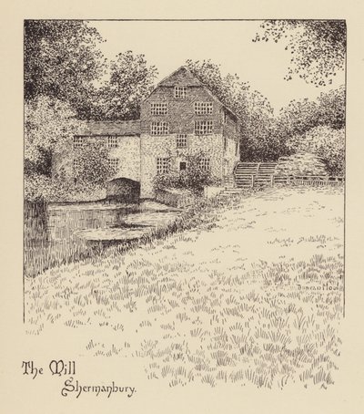 Sussex: The Mill, Shermanbury (litografi) af Duncan Moul