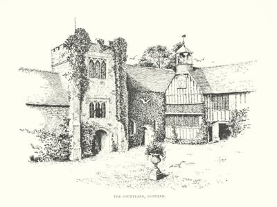 The Courtyard, Ightham (litografi) af Duncan Moul