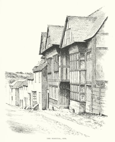 Hospitalet, Rye (litografi) af Duncan Moul