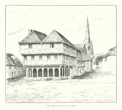The Moot Hall, Thaxted (litografi) af Duncan Moul