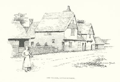 The Village, Little Dunmow (litografi) af Duncan Moul