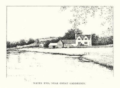 Water End, nær Great Gaddesden (litografi) af Duncan Moul