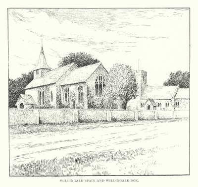 Willingale Spain og Willingale Doe (litografi) af Duncan Moul