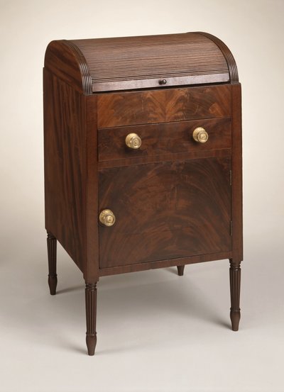 Tambour Toiletbord, 1795-1810 (mahogni og tulipanpoppel) af Duncan Phyfe