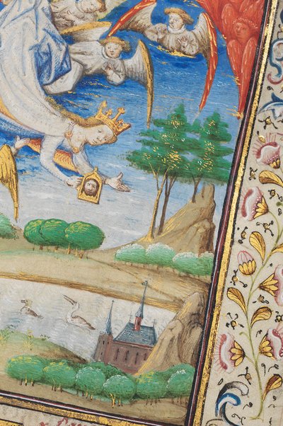 Side fra "La Belle Dame Sans Merci" af Alain Chartier, Paris, begyndelsen af ​​det 15. århundrede af Dunois Master