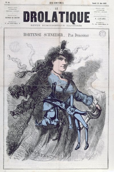 Karikatur af Hortense Schneider (1833-1920) fra forsiden af 