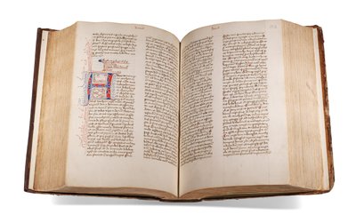 Bibel, med prologer, på latin, dekoreret manuskript på papir, Utrecht af Dutch School