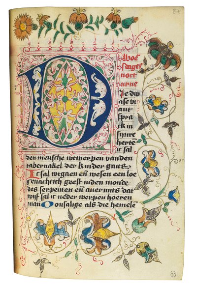 Timebog og bønnebog på hollandsk, Nedre Rheinland, Emmerich, Cleves, ca. 1480 af Dutch School