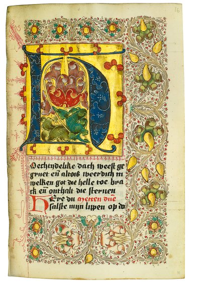Timebog og bønnebog på hollandsk, Nedre Rheinland, Emmerich, Cleves, ca. 1480 af Dutch School