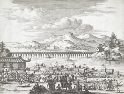 Broen over Yangtze-floden af Dutch School