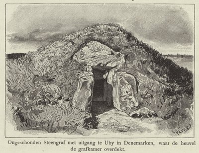 Burial mound covering an intact stone tomb, Uby, Denmark  af Dutch School