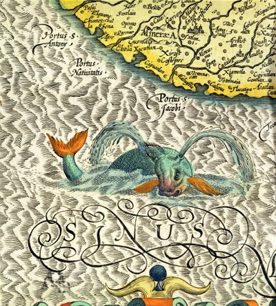 C.3.c.8 Søuhyre, detalje fra side 369-70 i Mercators 