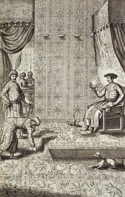 Kinesiske ambassadører til en indisk hersker, fra Kina Illustreret af Athanasius Kircher (1601-80) 1667 af Dutch School