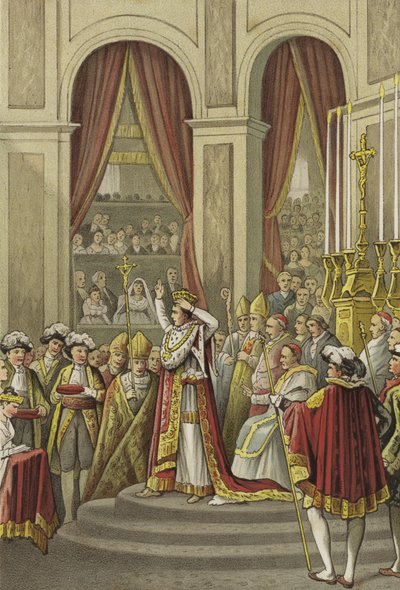 Kroning af Napoleon som kejser af Frankrig, 1804 af Dutch School