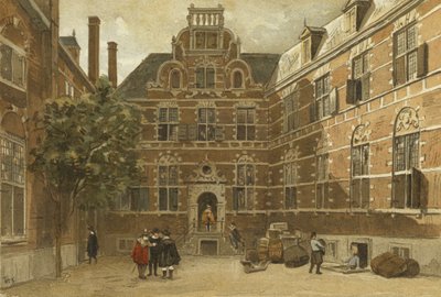Courtyard of the Oost-Indisch Huis, Amsterdam  af Dutch School