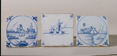 Delft Tiles, ca. 1750-1800 (lertøj) af Dutch School