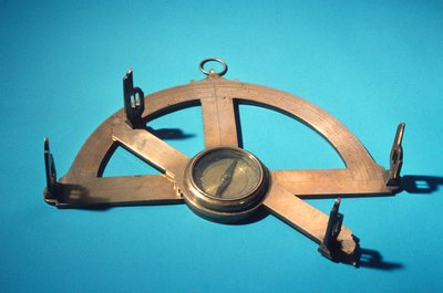 Grafometer eller klinometer (messing, glas og stål) af Dutch School