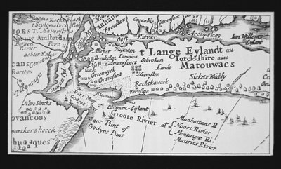 Historien om New York City: Hollandsk kort, der viser generobringen af Manhattan af Dutch School