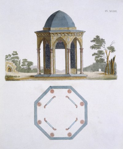 Illustration fra Magazine of Garden Gems af G Van Laar, 1802 af Dutch School