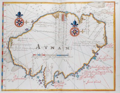 Øen Aynam (Hainan), nær SW, Kinas kyst. af Dutch School