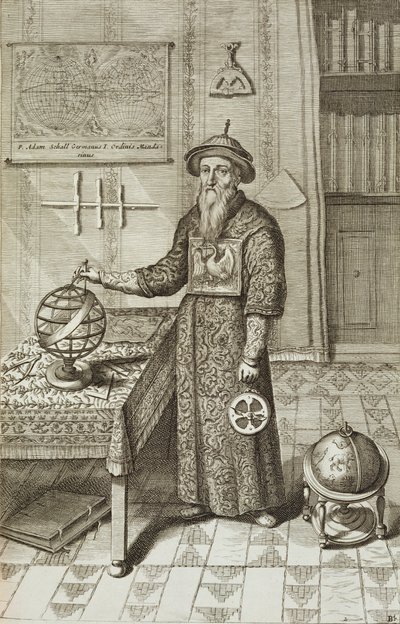 Johann Adam Schall von Bell (1591-1666) fra Kina Illustreret af Athanasius Kircher (1601-80) 1667 af Dutch School