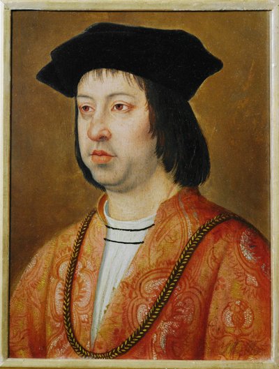 Kong Ferdinand II af Aragonien ... (olie på træ) af Dutch School