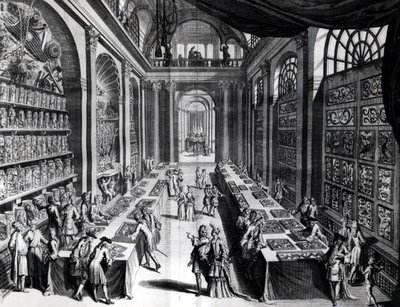 Levin Vincents samling af kuriositeter, illustration fra Theatre de la Merveilles de la Nature, ca. 1719 af Dutch School