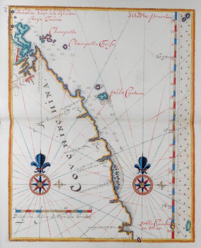 Kort over Cochin-Kina, Asien. af Dutch School