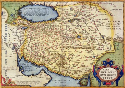 Kort over Persien, fra Theatrum Orbis Terrarum, pub. af Abraham Ortelius (1527-98) Antwerpen, ca. 1590 af Dutch School
