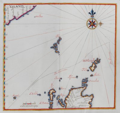 Kort over Shetlandsøerne. af Dutch School