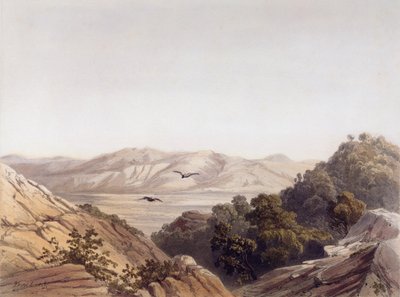 Mount Carmel, Israel, graveret af L. A Sabatier af Dutch School