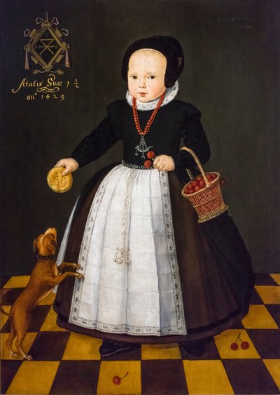 Portræt af Grietge Maertensdochter,1629 (olie på træ) af Dutch School