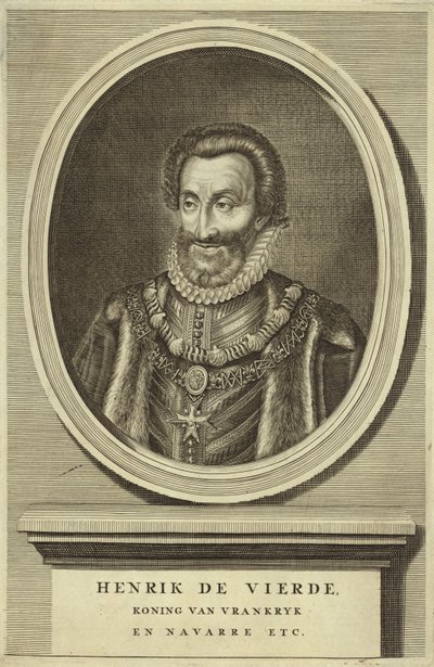 Portræt af kong Henrik IV af Frankrig af Dutch School