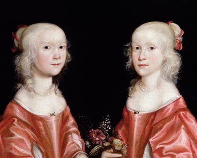 Portræt af tvillingesøstre, ca. 1650 af Dutch School