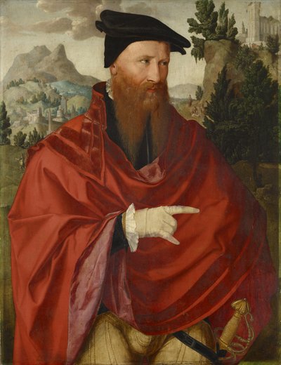 Portræt af anabaptisten David Joris, ca. 1540-45 af Dutch School