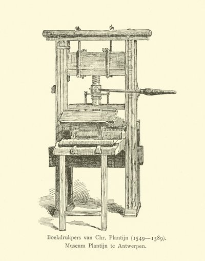 Printing press of Christophe Plantin  af Dutch School