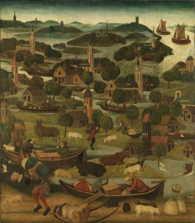 St Elizabeth Flood af Master of the Holy Elisabeth panels c.1490-5 af Dutch School