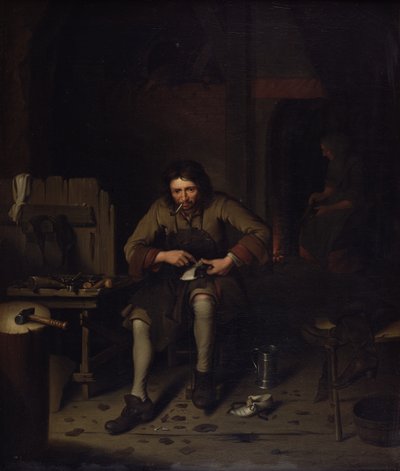 Skomageren, ca. 1675 af Dutch School