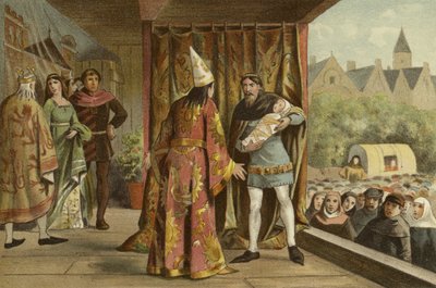 Theatrical performance, 14th Century  af Dutch School