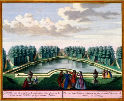 Udsigt fra Het Zeganpralent Kennemerlant af Hendrick de Leth og Matthias Brouerius Van Nidek, udgivet ca. 1700-30 af Dutch School