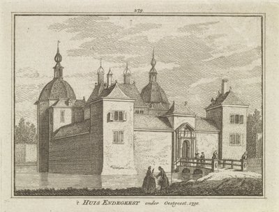 Udsigt over Endegeest Castle, Oegstgeest, Holland af Dutch School
