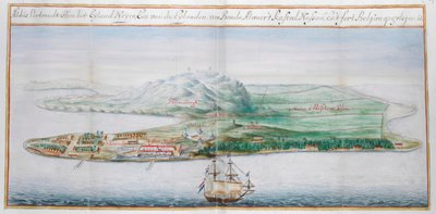 Udsigt over en af Banda-øerne. af Dutch School