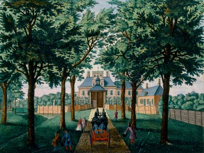 Westerhout House, fra Het Zeganpralent Kennemerlant af Hendrick de Leth og Matthias Brouerius Van Nidek, udgivet ca. 1700-1730 af Dutch School