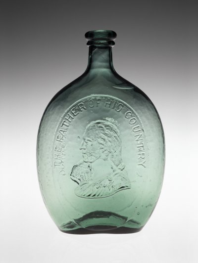 Figurkolbe, ca. 1848 (blyfrit glas) af Dyottville Glass Works