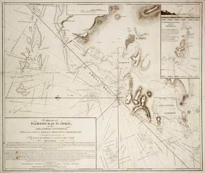 John på øen Antigua, hvor vejen og havnen ligger. af E.H. Columbine