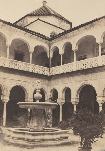Spanien. Sevilla, gårdspladsen til hertugens hus af Medina Celi kendt som Pilatus