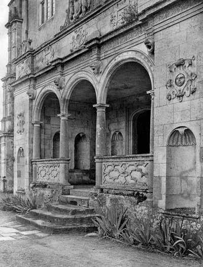 Loggiaen, Cranborne Manor House, Dorset, 1924-1926. af E. Bastard