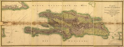 Kort over Isle Santo Domingo af E. Beaucosté