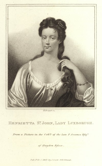 Henrietta St John Lady Luxborough af E. Bocquet