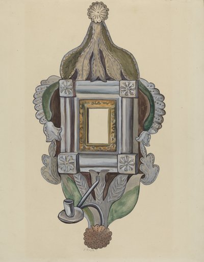 Lyselampe med spejl af E. Boyd